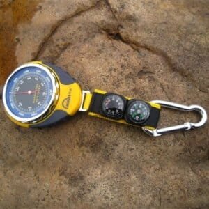 Multifunctional Altimeter, Altitude Meter, Barometer, Compass, Thermometer, Mountaineering, Battery Free, Outdoor Tools