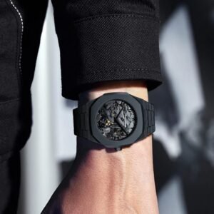 New Arrival PINTIME Watch For Men Silicone Adjustable Strap Simple Stylish Men's Splicing Arabic Numeral Scale Waterproof